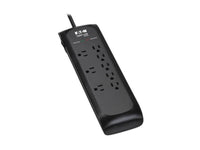 Eaton Tripp Lite TLP86B 8-Outlet Surge Protector - 5-15R Outlets, 2100 Joules, 6 ft. (1.8 m) Cord, Black