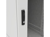 Vertiv GL36WMCMM-W-SC-AF-CM WM Premium 19Ux24x32 Fan Gray, Rails feature a horizontal/vertical cable tie down pattern and provisions for optional cable management D