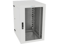 Vertiv GL36WMCMM-W-SH-00-CM WM Premium 19Ux24x32 Gray, Rails feature a horizontal/vertical cable tie down pattern and provisions for optional cable management D rings