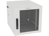Vertiv GL24WMCMP-W-SE-00-00 WM Premium 12Ux24x32 Gray, Rails feature a horizontal/vertical cable tie down pattern and provisions for optional cable management D rings