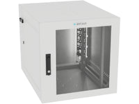 Vertiv GL24WMCMP-W-SH-00-CM WM Premium 12Ux24x32 Gray, Rails feature a horizontal/vertical cable tie down pattern and provisions for optional cable management D rings