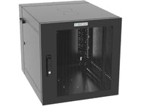 Vertiv GL24WMCMM-B-SC-00-CM WM Premium 12Ux24x32 Gray, Rails feature a horizontal/vertical cable tie down pattern and provisions for optional cable management D rings