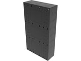 Vertiv GL48WLP-B-SH-AF WLP WM 6-10 Ux27x10 FanGray - Multiple nominal concentric conduit knockouts on top, bottom, sides, and back