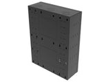 Vertiv GL36WLP-B-SC-AF WLP WM 6-10 Ux27x10 FanGray - Multiple nominal concentric conduit knockouts on top, bottom, sides, and back