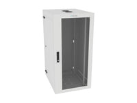 Vertiv GL48WMCMP-W-SH-AF-00 WM Premium 25Ux24x32 Fan Gray - Offset mounting rails create nearly 3.5 in of dedicated cable management space between the rail and side