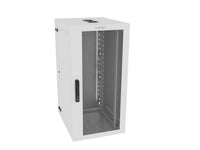 Vertiv GL48WMCMP-W-SH-AF-CM WM Premium 25Ux24x32 Fan Gray - Offset mounting rails create nearly 3.5 in of dedicated cable management space between the rail and side