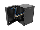 Vertiv GL36WMCMP-B-SH-00-CM WM Premium 19Ux24x32 Gray - Offset mounting rails create nearly 3.5 in of dedicated cable management space between the rail and side