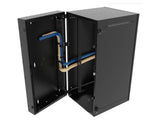 Vertiv GL48WMCMP-B-SE-00-CM WM Premium 25Ux24x32 Gray - Offset mounting rails create nearly 3.5 in of dedicated cable management space between the rail and side
