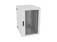 Vertiv GL36WMCMP-W-SH-00-CM WM Premium 19Ux24x32 Gray - Offset mounting rails create nearly 3.5 in of dedicated cable management space between the rail and side