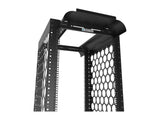 Vertiv CMRX-45U24-B-SQM6 CMRX 45U 24 in 24 in Black, Cable runway or basket tray can rest directly on top of the rack or can be supported by optional ladder rack