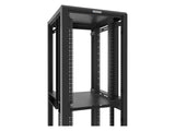 Vertiv GL840CL-3036-2MM Colo Cabinet 2x21U 30in 36in Black, Dedicated vertical cable management raceways to each bay cannot be accessed from other compartments