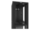 Vertiv GL840CL-3036-2PF Colo Cabinet 2x21U 30in 36in Black, Dedicated vertical cable management raceways to each bay cannot be accessed from other compartments