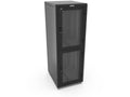 Vertiv GL840CL-3036-2PF Colo Cabinet 2x21U 30in 36in Black, Dedicated vertical cable management raceways to each bay cannot be accessed from other compartments