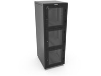 Vertiv GL840CL-3036-3PF Colo Cabinet 3x14U 30in 36in Black, Dedicated vertical cable management raceways to each bay cannot be accessed from other compartments