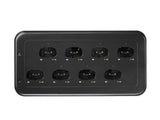 Shure MXWNDX8TA Dock - Ethernet port - Remote charge status monitoring: Ethernet connection to the system enables remote monitoring of battery charge