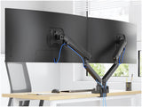SIIG CE-MT2U12-S2 Dual 38IN Mechanical Spring Monitor Arm Top Mount-Black