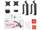 SIIG CE-MT2U12-S2 Dual 38IN Mechanical Spring Monitor Arm Top Mount-Black