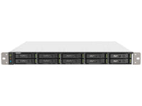 QNAP TS-H1090FU-7232P-32G-US 10-Bay 1U all flash NAS, U.2/U.3 NVMe Gen 4 x 4 and SATA 6Gbps bays, AMD EPYC 7232P 8C/16T Processor, 32GB RDIMM DDR4 ECC RAM, 25GbE, 2.5 GbE