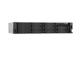 QNAP TS-H1065EU-RP-8G-US 2U 8-bay short-depth rackmount NAS, 8 x 3.5 SATA + 2 x E1.S drive bays, Intel 4-core CPU, 8GB DDR5 SODIMM RAM, 2 x 2.5GbE LAN, PCIe Gen3 x2