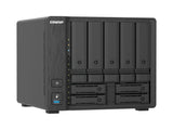 QNAP TS-H966TX-8G-US Desktop 9-Bay Thunderbolt NAS/iSCSI IP-SAN, Intel Core i3 6-core processor, 8GB DDR5 RAM, 5 x 2.5 /3.5 SATA 6Gbps + 4 x 2.5 U.2 NVMe PCIe Gen3