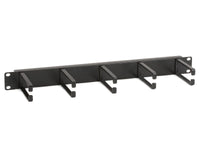 Black Box 37803-R2 Horizontal IT Rackmount Cable Manager - 19-in., Single-Sided, Steel Ring, 1U, Black
