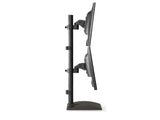 HAT Design Works 9109-D-104 Dual Flat Panel Monitor Stand, Black, holds 30 lbs per monitor, up to 24IN screen