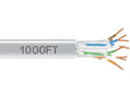 Black Box C6ABC51-GY-1000 CAT6A 650-MHz Solid Ethernet Bulk Cable - Unshielded (UTP), CMP Plenum, Gray, 1000-ft. (304.8-m) Spool