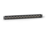 Black Box C6AFP70S-24 CAT6A Staggered Feed-Through Patch Panel - 1U, Shielded, 24-Port
