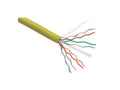 Axiom C6BCS-Y1000P-AX CAT6E 23AWG 4-PAIR Solid 600MHz Plenum Bulk Cable Spool 1000FT (yellow) with Spline