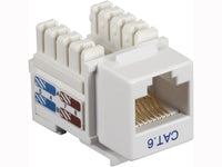 Black Box CAT6J-WH-25PAK CAT6 Keystone Jack - Unshielded, RJ45, W