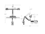 SIIG CE-MT2G12-S1 Two monitor and laptop tray desk mount Gas Spring, Full Motion (CE-MT2G12-S1)
