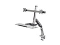 SIIG CE-MT2G12-S1 Two monitor and laptop tray desk mount Gas Spring, Full Motion (CE-MT2G12-S1)