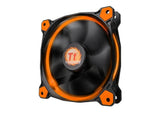 Thermaltake CL-F039-PL14OR-A Riing 14 High Static Pressure 140mm Circular LED Case Radiator Cooling Fan (Orange) - Hydraulic bearings for silent operation guarantee