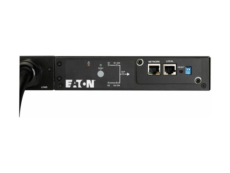 Eaton EATS120 ATS rack PDU, 1U, (2) 5-20P input, 1.92 kW max, 120 V, 16 A, 6 ft cord, Single-phase, Outlets: (10) 5-20 R - NEMA 5-20P - 10 x NEMA 5-20R - 120 V AC - 1920 W - Network (RJ-45)