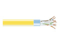 Black Box EVNSL0604A-1000 CAT6 400-MHz Solid Ethernet Bulk Cable - Shielded (F/UTP), CMR PVC, Yellow, 1000-ft. (304.8-m) Spool