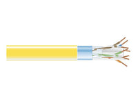 Black Box EVNSL0604A-1000 CAT6 400-MHz Solid Ethernet Bulk Cable - Shielded (F/UTP), CMR PVC, Yellow, 1000-ft. (304.8-m) Spool