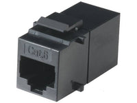 Black Box FM692 CAT6 Keystone Coupler - Unshielded, Straight-Pin, Black