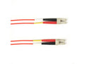 Black Box FOCMP10-002M-LCLC-RD OM3 50/125 Multimode Fiber Optic Patch Cable - OFNP Plenum, LC to LC, Red, 2-m (6.5-ft.), GSA, TAA/