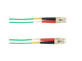 Black Box FOCMP10-015M-LCLC-GN OM3 50/125 Multimode Fiber Optic Patch Cable - OFNP Plenum, LC to LC, Green, 15-m (49.2-ft.), GSA, TAA/
