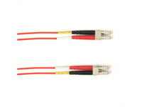 Black Box FOCMP62-010M-LCLC-RD OM1 62.5/125 Multimode Fiber Optic Patch Cable - OFNP Plenum, LC to LC, Red, 10-m (32.8-ft.), GSA, TAA/