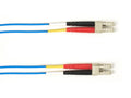 Black Box FOCMR10-001M-LCLC-BL OM3 50/125 Multimode Fiber Optic Patch Cable - OFNR PVC, LC to LC, Blue, 1-m (3.2-ft.), GSA, TAA/