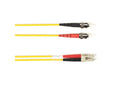 Black Box FOCMRSM-010M-STLC-YL OS2 9/125 Singlemode Fiber Optic Patch Cable - OFNR PVC, ST to LC, Yellow, 10-m (32.8-ft.), GSA, TAA/