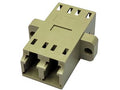 Black Box FOT123 Fiber Optic Coupling - Multimode-Singlemode, Duplex, Ceramic Sleeve, Plastic Flange, Rectangular, LC-LC, Beige