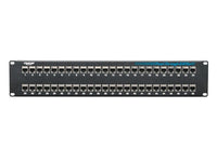 Black Box JPM806A-R2 CAT5e Feed-Through Patch Panel - 2U, Shielded, 48-Port