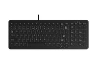 TG3 KBA-CK103S-BNUN-US Cleanable Sealed Black Keyboard; 103 Key Withstands Hospital Grade Cleaners and Wrapped in Silico
