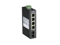 Black Box LBH120A-H-20K-SC Fast Ethernet (100-Mbps) Hardened Temperature Switch - (4) 10/100-Mbps Copper RJ45, (1) 100-Mbps Singlemode Fiber, 1300nm, 20km, SC