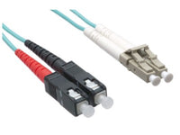 Axiom LCSC10GA100M-AX LC/SC OM3 Fiber Cable 100m, Aqua