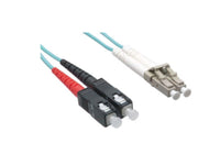 Axiom LCSC10GA-50M-AX LC/SC OM3 Fiber Cable 50m, Aqua