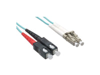 Axiom LCSCOM4MD90M-AX LC/SC OM4 Fiber Cable 90m, Aqua
