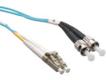 Axiom LCSTOM4MD1M-AX LC/ST OM4 Fiber Cable 1m, Aqua